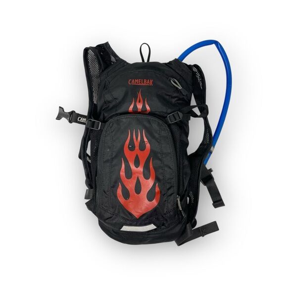 Camelbak Mini M.U.L.E. Hydration Backpack Black Red Kids Youth Water Bladder - Picture 1 of 10